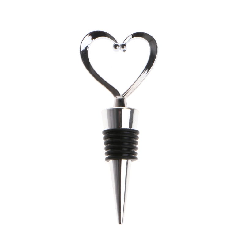 Elegant Love Heart Shaped Twist Thread Sealed Wine Bottle Stopper For Bar