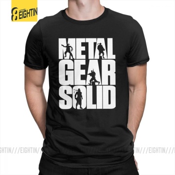 Man T Shirts Metal Gear Solid MGS Funny Short Sleeved Tees Round Collar Clothes Pure Cotton Street T-Shirts