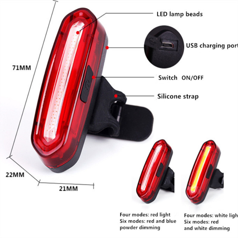 1PC Wheel Up Bike Taillight Waterproof Riding Rear light Led Usb Chargeable Mountain Bike Cycling Light Tail-lamp Bicycle Light