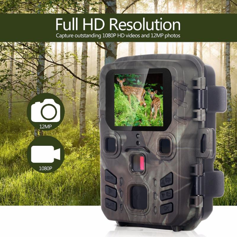 Night Vision Hunting Camera 12mp 1080p Outdoor Wildlife Trail Camera Scout guard Infrared IR LEDS Range up to 65ft Photo-Traps