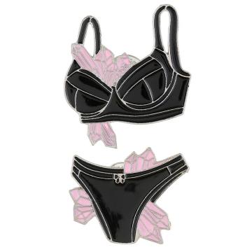 2pcs/Set Creative Bra Brooch Funny Underwear Corsage Fashion Clothes Pin Adorable Breastpin for Woman