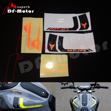 Reflective Stickers Decals Motorcycle Fit for YAMAHA MT 07 MT07 Decals Stickers DIY Red white High Quality Waterproof