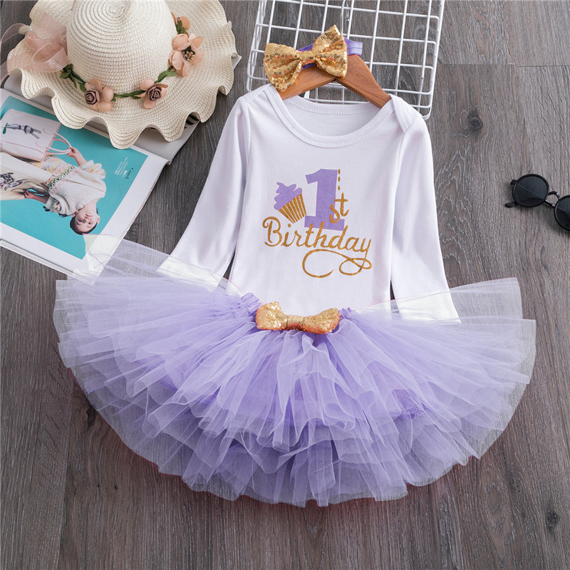 2020 Winter Long Sleeve Baby Girls Dress For Girl Christening Birthday 0 1T Newborn Toddler Dress Kids Casual Wear Daily Clothes