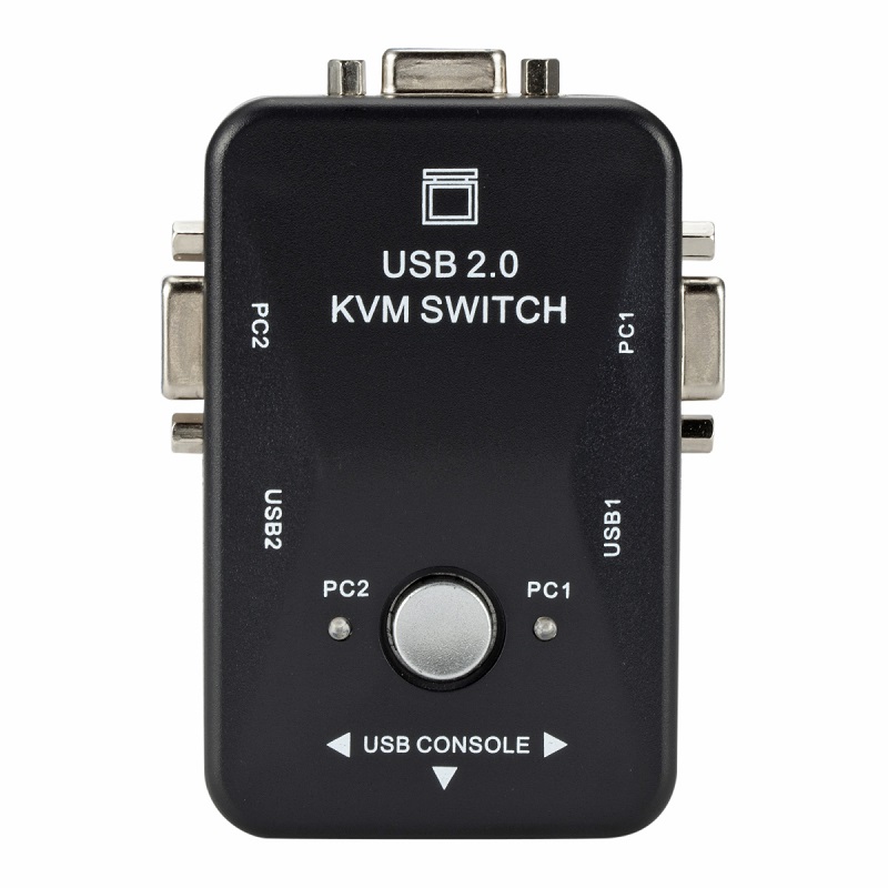 USB Sharing KVM Switch Switcher 2 Port VGA SVGA Switch Box USB 2.0 Mouse Keyboard Printer Switch for 2 computer Share kvm