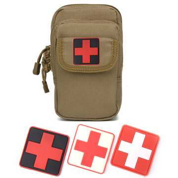 Red Cross Flag Of Switzerland Swiss Cross Patch Backpack 3D PVC Rubber Medic Paramedic Tactical Army Badge Patches