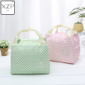 XZP Thermal Lunch Bags Fresh Pink Cherry Tote Lunch Bags Polyester Peach Skin Portable Butterfly Thermal Convenient Lunch Bags