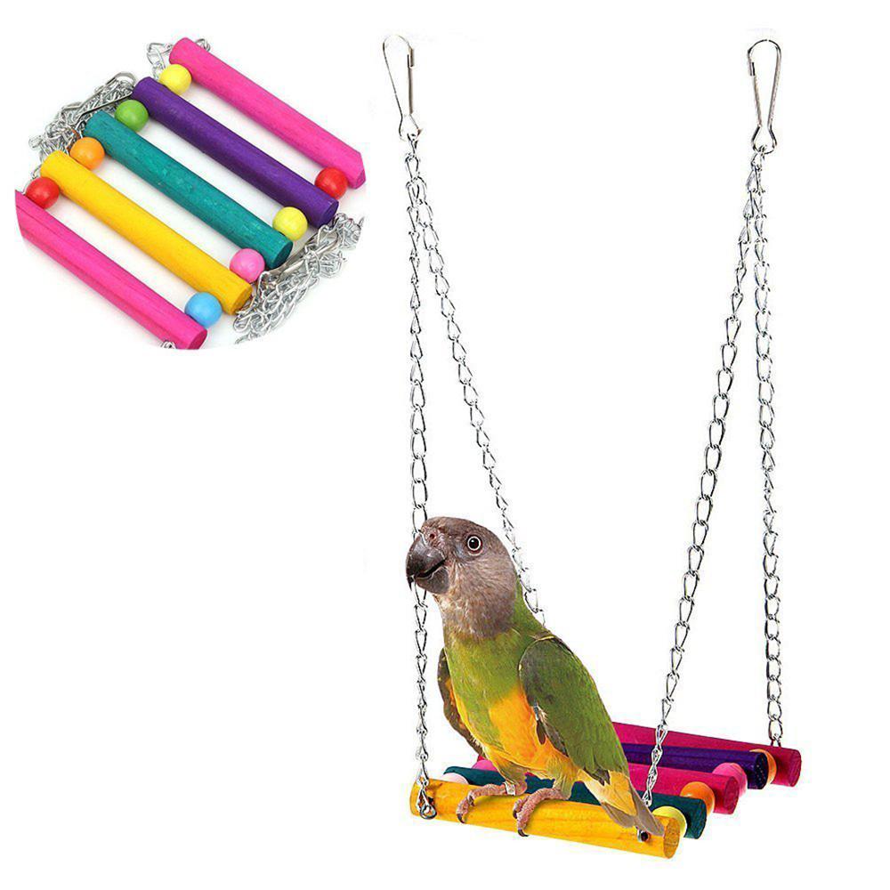 17 Packs Bird Toys Parrot Toys Swing Chewing Toys - Hanging Bell Birds Cage Toys Suitable for Small Parakeets, Macaws Love Birds