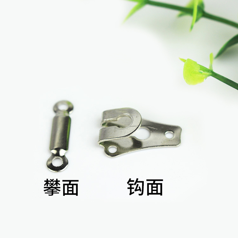 10 Pairs Metal Alloy Garment Hook and Eye All-match For Jeans Tousers Skirts Hooks Silver Color about 1.5 cm x 1.9 cm 2.2 cm