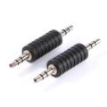 2pcs 3.5mm Jack Stereo Male to Male Audio Connector 3.5 Jack M to M Audio Plug TRS Connector Coupler Adapter Joiner Converter