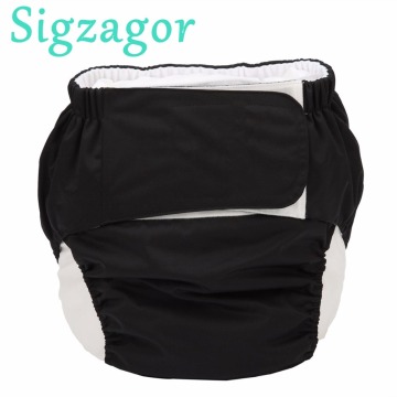 [Sigzagor]1 XL Adult Cloth Diaper Nappy Urinary Incontinence Pocket Reusable Insert Hook and Loop ABDL Age Play 26.7in to 50.4in