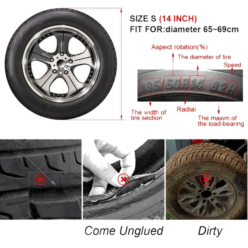 NEW-14 Inch Spare Wheel Tire Tyre Cover Case Soft Bag Protector for Honda CRV CR-V