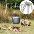 1set Metal Portable Outdoor Barbecue Grill Folding Stand Rack for Picnic Hanging Campfire Camping BBQ Grills for Cooking