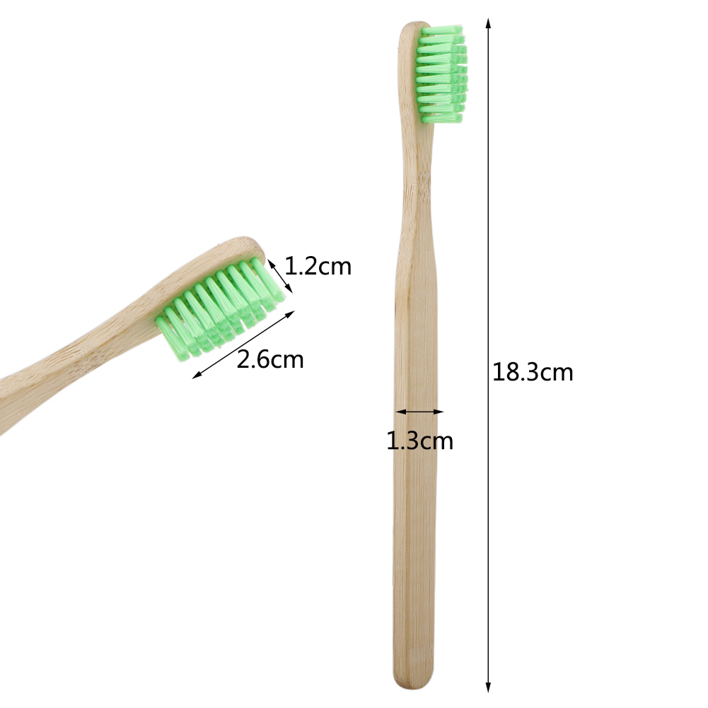 10pcs/Set Eco Friendly Bamboo Toothbrush Medium Bristles Biodegradable Oral Care Adults Teeth Cleaning Travel Toothbrushes