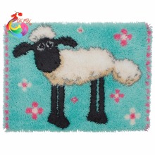 Free Shipping Hook Rug Kit DIY Unfinished Crocheting Yarn Mat Latch Hook Rug Kit Floor Mat Carpet Set sheep crafts home decor