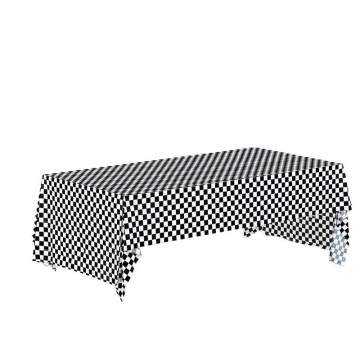 137*274cm Black White Checkered Tablecloth Table Cover Flag Race Car Sport Theme Kids Birthday Party Baby Shower Decoration