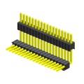 1.27mm (.050in) Pin Header Single Row Double Through Hole Right Angle