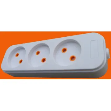 New 16A White Multi Triple Socket