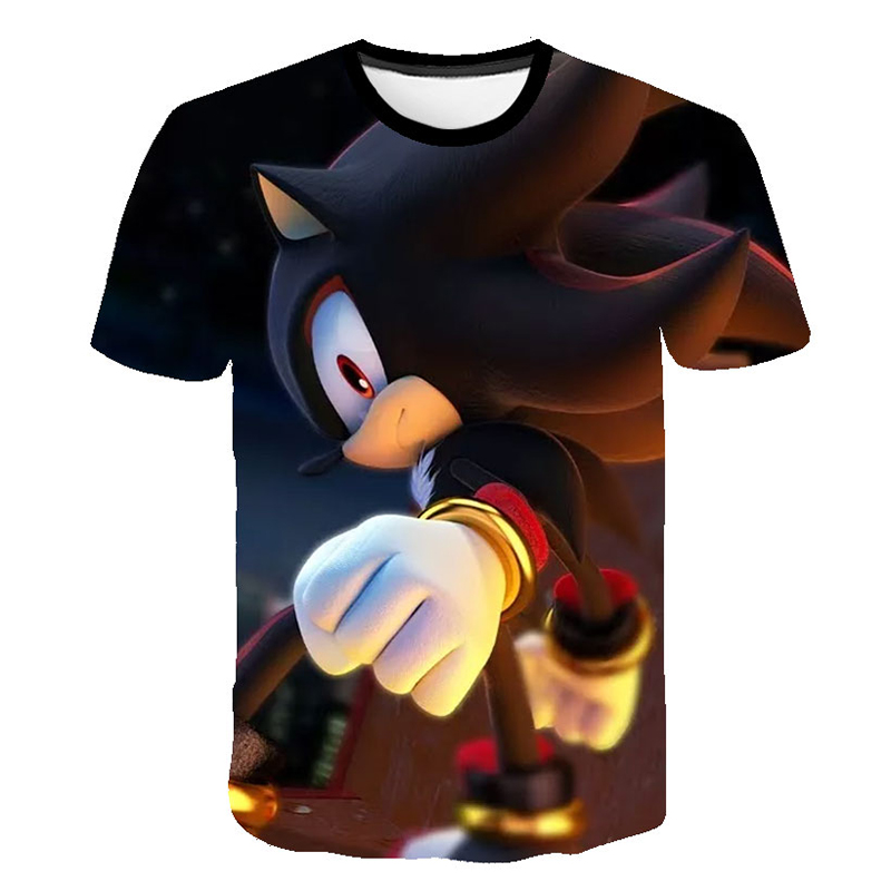 Summer Kids Clothes Short Sleeve 3D Cartoon Printed Sonic the Hedgehog T Shirt for Boys Streetwear Teenager Boys Children Tops