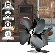 Heat Power Fireplace Fan Wood Burner Thermoelectric Technology Stove Fan Temperature Rises Fan Rotates Improving Air Circulation