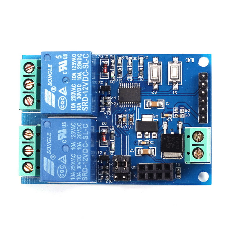 12V WIFI Relay Module ESP8266 IOT APP Remote Controller 2-Channel For Smart Home mobile Phone Automation Board Dual WiFi Module