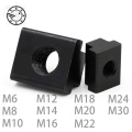 M6 M8 M10 M12 M14 M16 M18 M20 M22 M24 M30 Black Oxide Finish Grade 8.8 Carbon Steel T-Slot Nut Tapped Through Slot T-nuts DT2