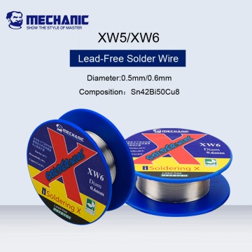 MECHANIC 0.5mm/0.6mm Lead-Free Solder Wire Low Temperature Welding Wire Sn42Bi50Cu8 For iPhone X/XS/XR/Xs MAX Special Tin Line