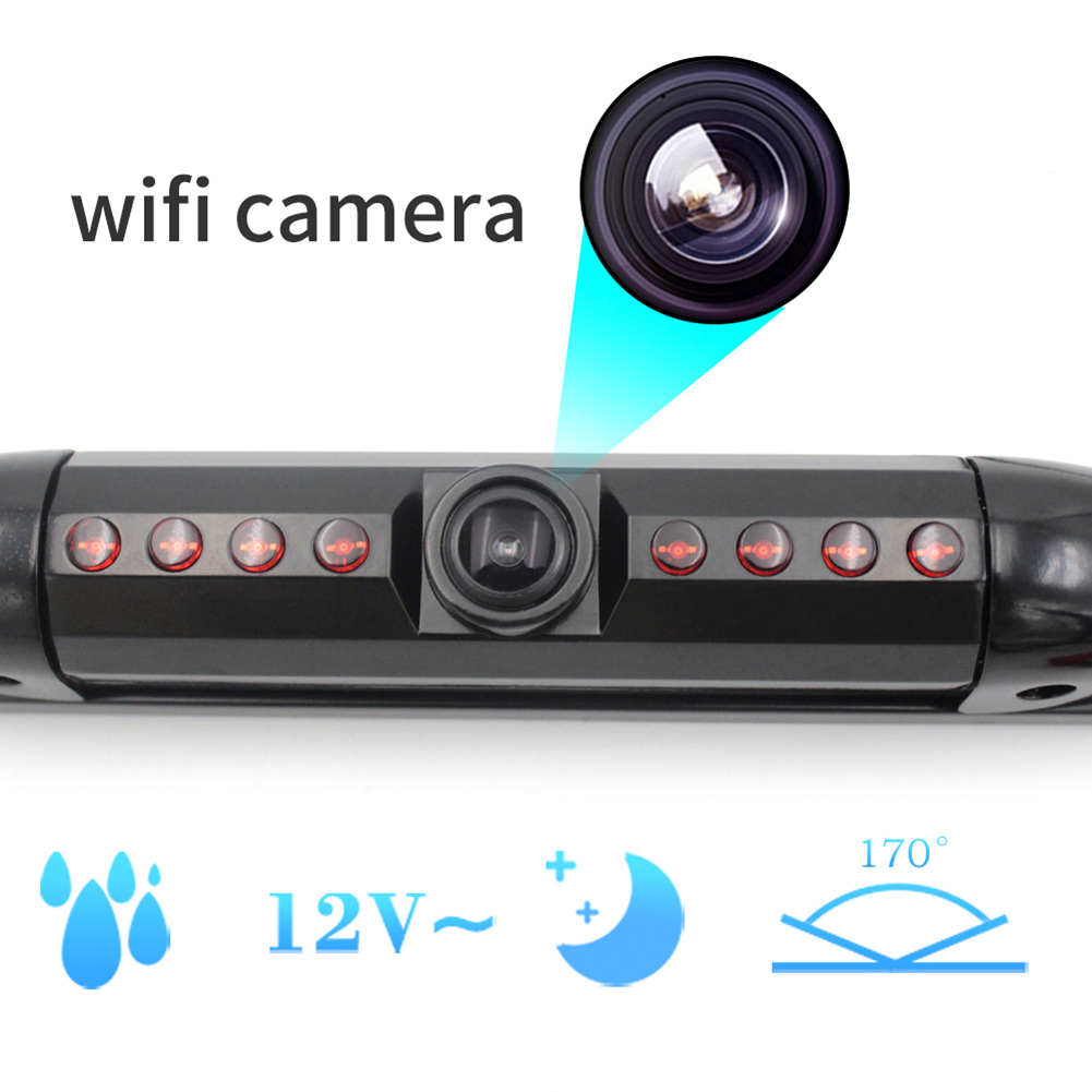 WiFi Digital Wireless Backup Camera for iPhone/Android IP69 Waterproof Car License Plate Frame Camera for Cars Trucks SUV