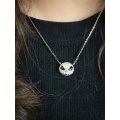 Hanreshe Nightmare before Christmas Skull Necklace Pendant Chain Punk Crystal Jewelry Pumpkin Jack Enamel Black Necklace