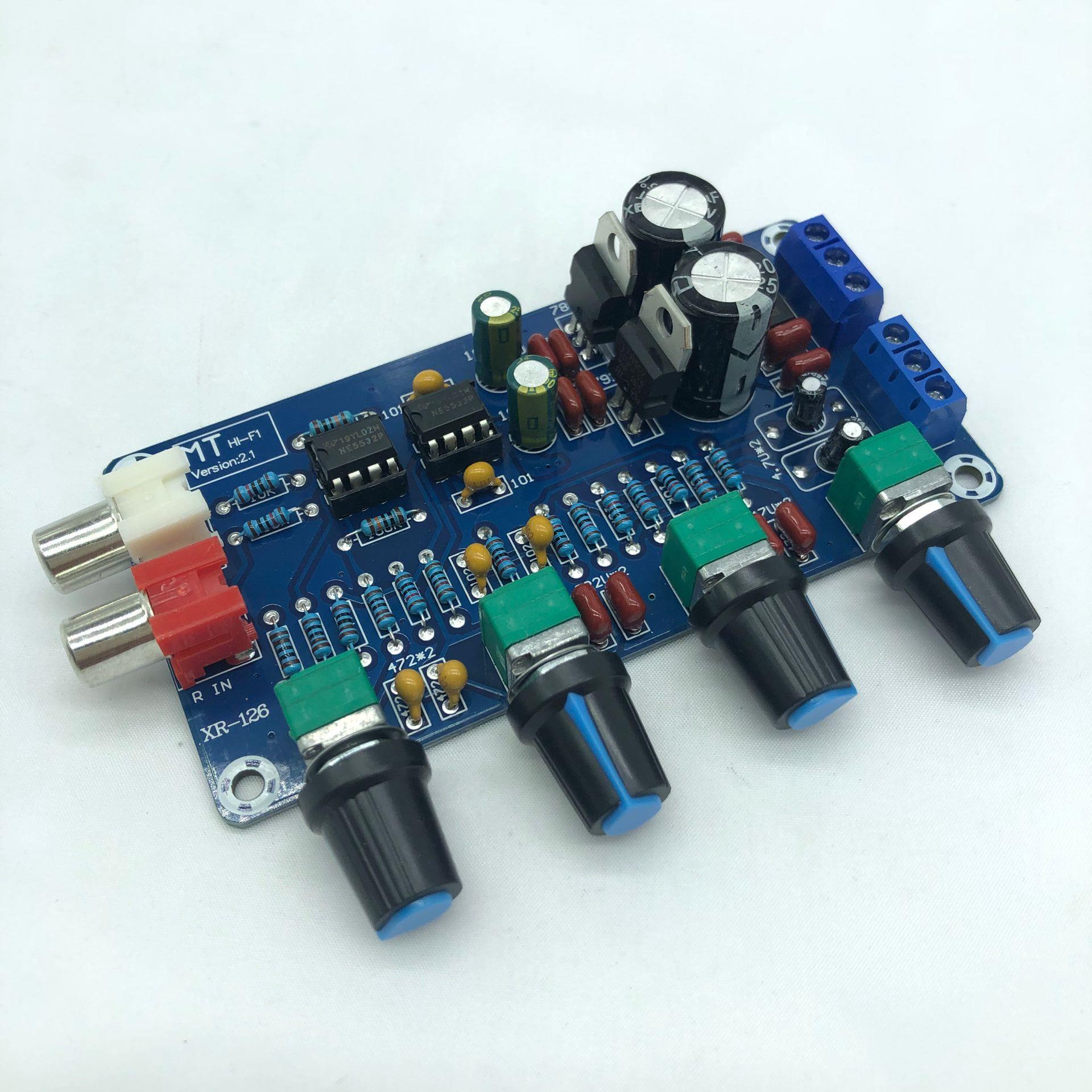 XH-M164 NE5532 Stereo Pre-amp Preamplifier Tone Board Audio 4 Channels Amplifier Module 4CH CH Control Circuit Telephone Preamp