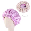 Adjustable Baby Hair Caps Silky Double Layer Satin Bonnet Sleep Cap Night Turban Children Solid Headwear Cute Hat Hair Wear
