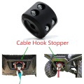 Black Universal Rubber Winch Cable Hook Stopper Line Saver for Cable Hook Stopper for Jeep KFI ATV UTV ATV-SCHS