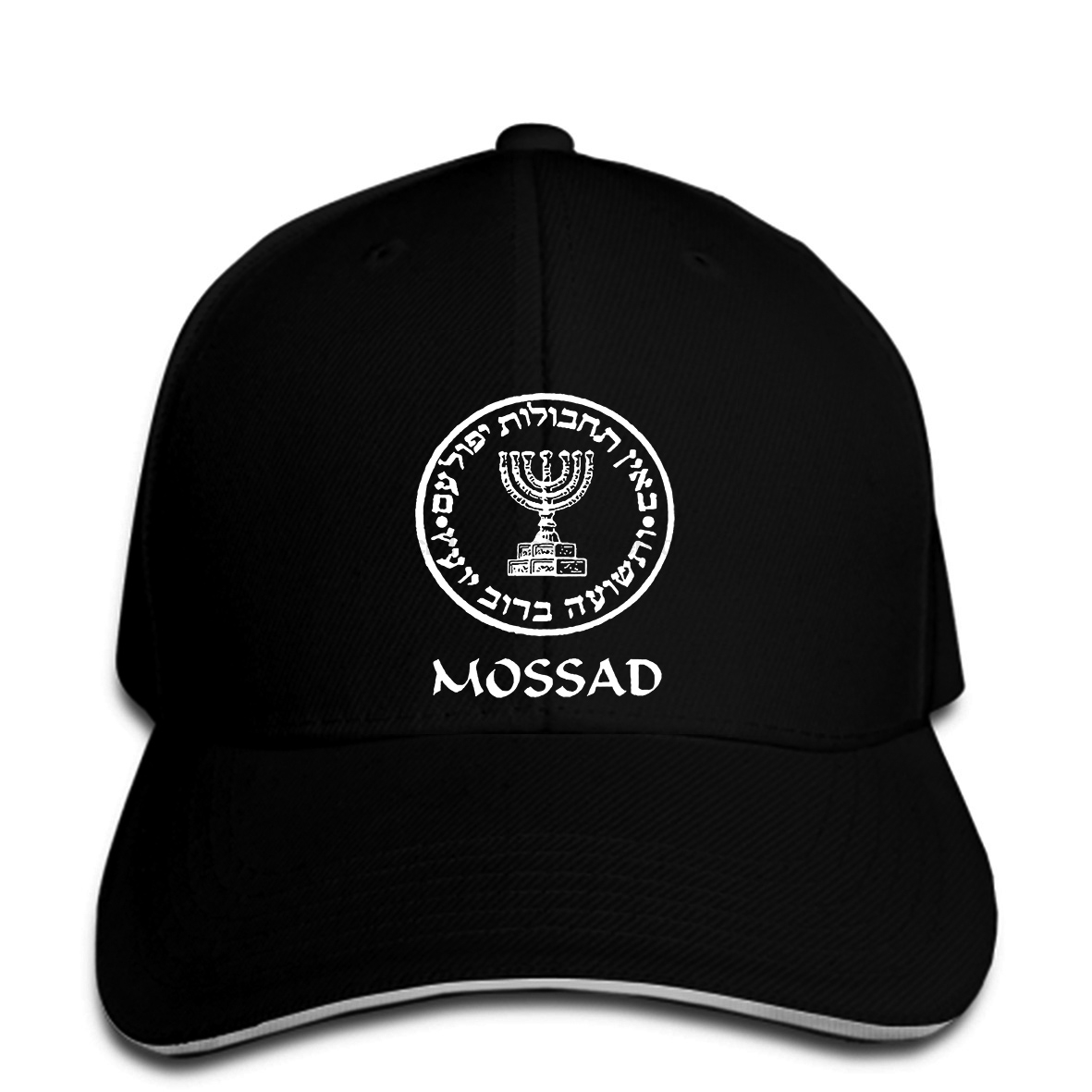 Baseball Cap Israel Army Mossad (Israeli CIA) IDF Israeli black graphic Snapback hat peaked