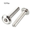 New Hot 10pcs M6 Thread Hex Socket Head Screws Carbon Steel Furniture Bolts Long 30mm 35mm 40mm 45mm 50mm 60mm 70mm 80mm