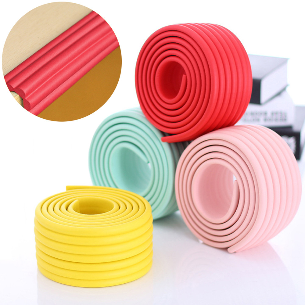2M Child Protection Table Guard Strip Kid Protection Corner Protector Baby Safety Guards Edge Guards Solid Angle Rubber Bumper