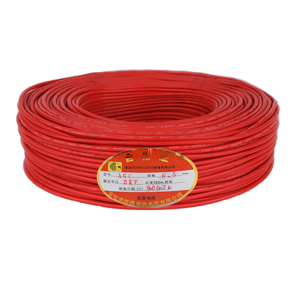 SHENGPAI 1M AGG High Voltage Cable DC High Temperature Line Ignition Cable 5kV Anti-Trouble Car Ignition CableElectrical Wires