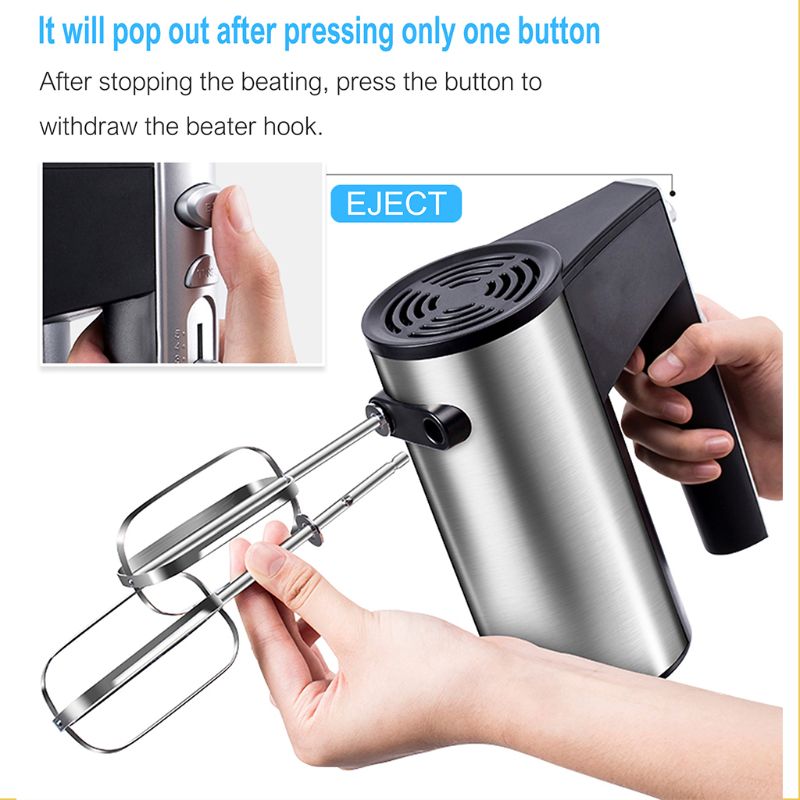 Electric Handheld Mixer Ultra Power Whisk with Turbo Heavy Duty Motor Egg Beater Beat Egg Whites Whipped Cream Baking