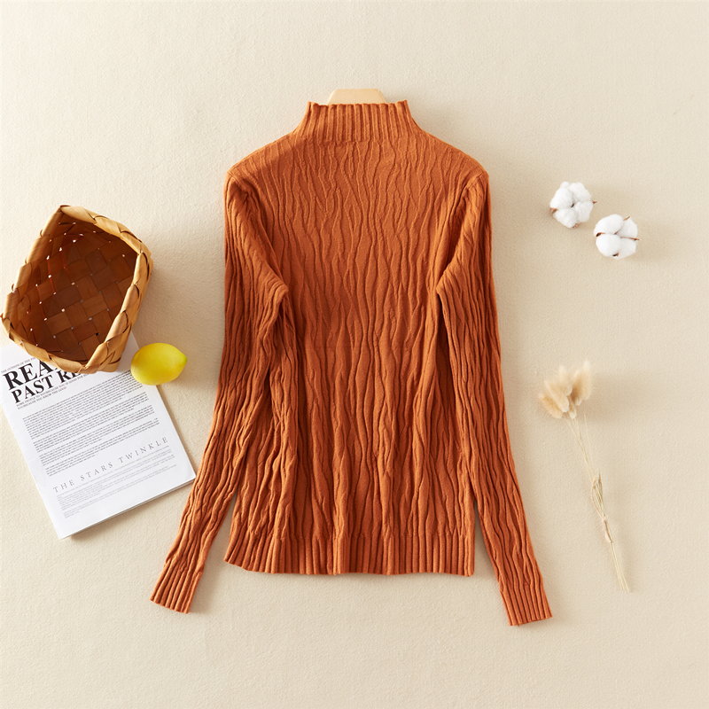 Marwin New-Coming Spring Autumn Tops Solid Slim Turtleneck Pullovers Female Thick Soft Knitted High Street Women Sweater