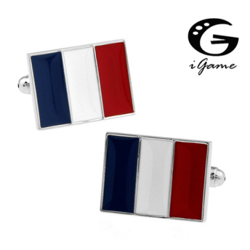 iGame French Flag Cuff Links Brass Material Free Shipping