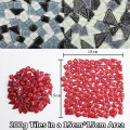 100g Glitter Shiny Crystal Mosaic Tiles 1cm Square Vs Irregular Shape DIY Mosaic Stone Multi-Color Optional Crafts Materials