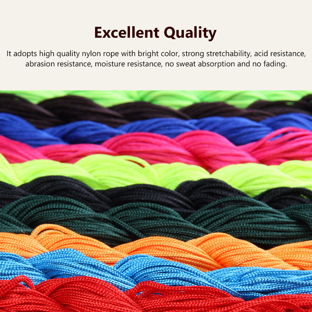 1mmx20M Nylon Cord Thread Chinese Knot Macrame Rattail For Jewelry Making Necklace Bracelet Home Textile Accessories DIY