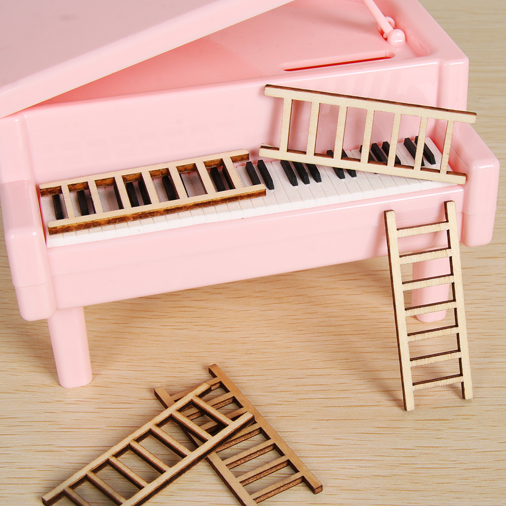 5PCS Miniature Wooden Ladder Garden Ornament Micro Landscape DIY Handcraft Gardening Supplies NEW Home Decoration Accessories