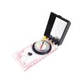 Portable Magnifying Compass Navigation Map Reading Compass with lanyard mirror and ruler for Camping Hiking and Traveling