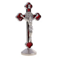 3.1 inch Metal Crucifix Model Jesus Christ Statue with Magnetic Base, Catholic Decor for Home Office Bar Club Party
