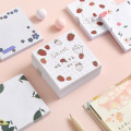 80 pages/set Korean Fashion Flowers Avocado Fruit Memo Pad Sticky Notes Planner Sticker To Do List Cute Memo Sheet Stationery