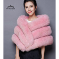 New Real Full Pelt Fox Fur Fur Coats Bridge Women Coat Fox Poncho Wedding Genuine Fur Cape Winter White Real Fox Fur Shawl