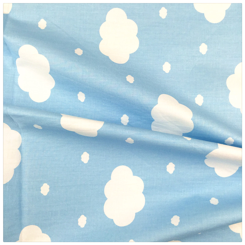 New Blue Cloud Twill 100% Cotton Fabric DIY Sewing Baby Bedding the Cloth Home Textile Material Telas Tissus to Patchwork