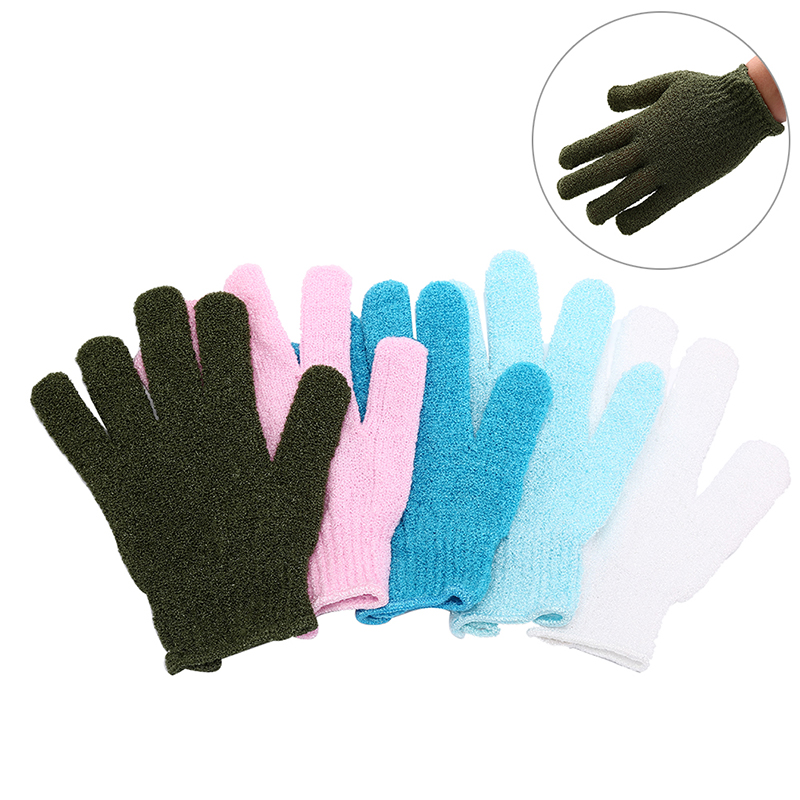 1pc Random Color Shower Exfoliating Body Scrub Glove Dead Skin Removal Massage Spa Bath Mitt