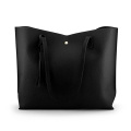 Fashion Tassels Tote Bag Large Black Lady Bag