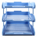 Environmental protection plastic file tray three-layer file rack desktop storage rack office finishing storage rack supplies
