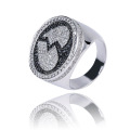 TOPGRILLZ New Broken Heart Iced Out Bling Ring Micro Pave Cubic Zircon Stones Hip Hop Jewelry